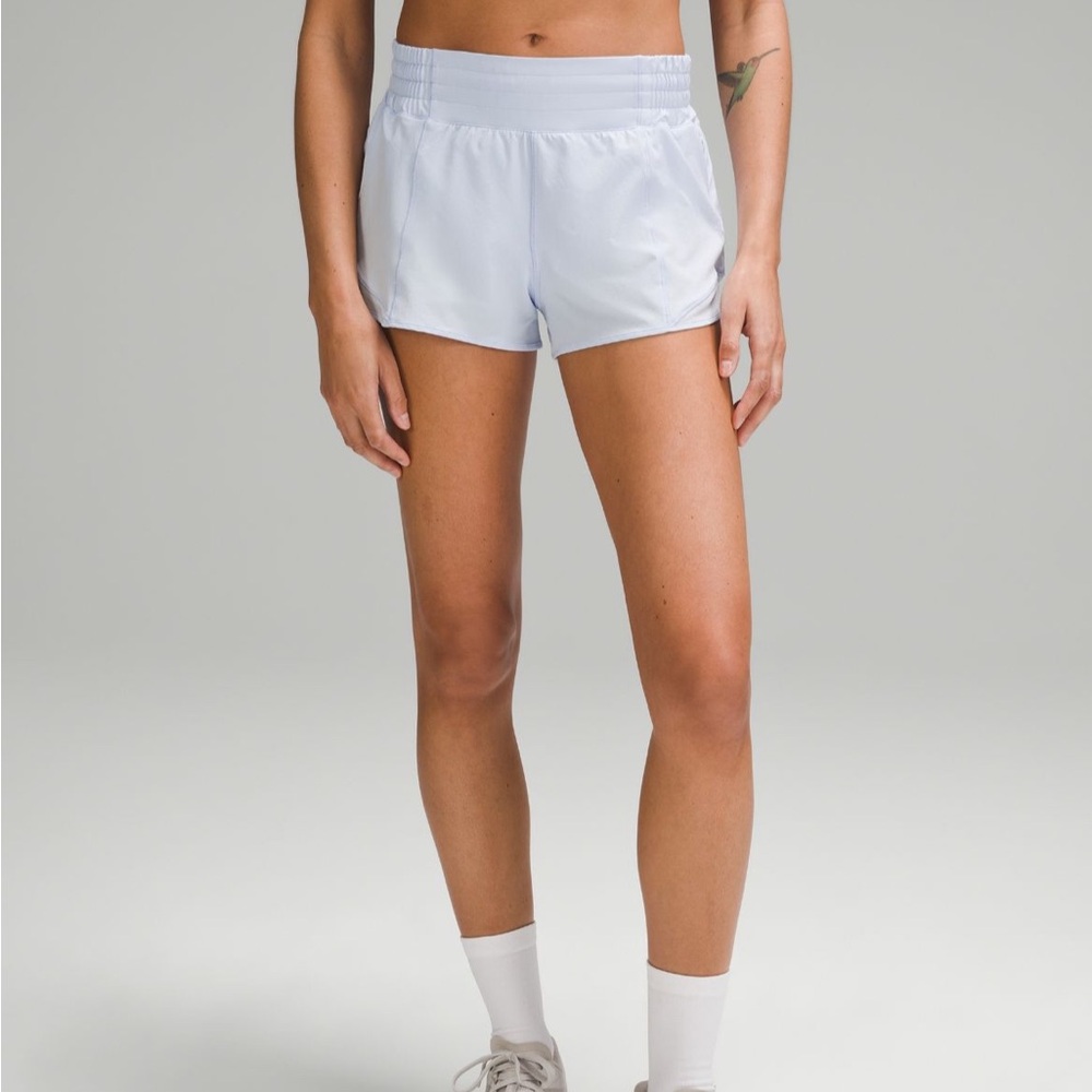 Lululemon light blue hotty-hot shorts